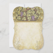 アーチアールヌーボーピーコックバーズヴィン結婚ヤード 招待状 (裏面)