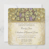 アーチアールヌーボーピーコックバード結婚式招待状 招待状 (正面)