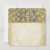 アーチアールヌーボーピーコックバード結婚式招待状 招待状 (裏面)