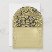 アーチアールヌーボーピーコックバード結婚式招待状 招待状 (裏面)