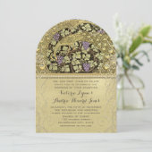 アーチアールヌーボーピーコックバード結婚式招待状 招待状 (スタンド正面)