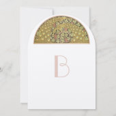 アーチアールヌーボーピーコックバード結婚式招待状 招待状 (裏面)