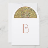 アーチアールヌーボーピーコックバード結婚式招待状 招待状 (裏面)