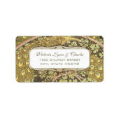 アーチアールヌーボーヴィネヤードピーコックRSVPアドレス ラベル (正面)