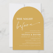 アーチイエローナイトリハーサルディナー前 招待状 (正面)