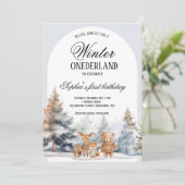 アーチウィンターオネダーランド誕生日パインウッドランド 招待状 (スタンド正面)