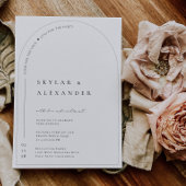 アーチウェディングパーティ招待状告知カード 招待状