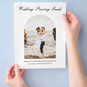 アーチウェディングフォトグラフィーセッション料金表 チラシ (手)