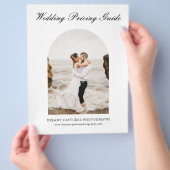 アーチウェディングフォトプライスシート チラシ (手)