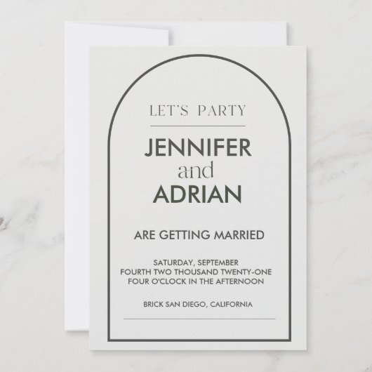 アーチウェディング招待状 招待状 (裏面)