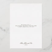 アーチウォーターカラーリースメリークリスマスフォトフォイル 箔シーズンカード (裏面)