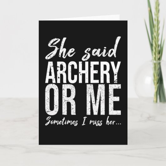 アーチェリおもしろいースポーツギフトアイディア カード (正面)
