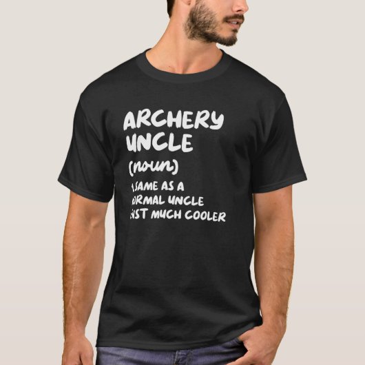 アーチェリーおじさん定義スポーツ Tシャツ (正面)