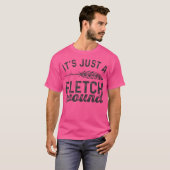 アーチェリーおもしろいアーチャー単なるフレッチな創傷弓 Tシャツ (正面フル)