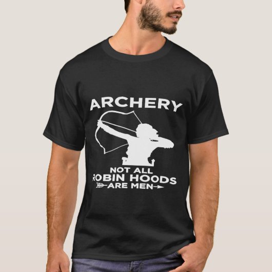アーチェリーおもしろいウィメンボウ狩り Tシャツ (正面)