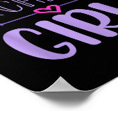 アーチェリーおもしろいガール女射手引用文弓矢 ポスター (角)