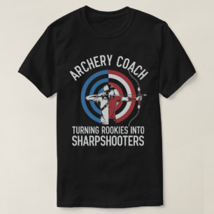 アーチェリーおもしろいコーチのルーキーをシャープショーターに Tシャツ