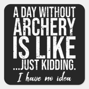 アーチェリーおもしろいスポーツギフトアイディア スクエアシール