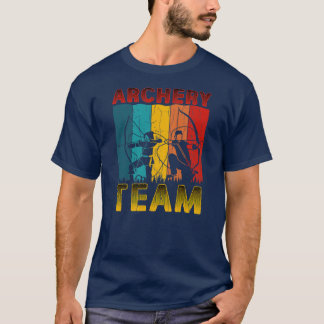 アーチェリーおもしろいチーム射手矢の弓狩り Tシャツ