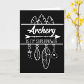 アーチェリーが私の超能力 弓 矢 カード (黄色い花)