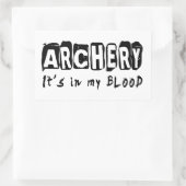 アーチェリーそれは私の血にあります 長方形シール (バッグ)