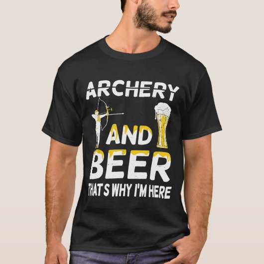 アーチェリーとビールThats Here Archer Archery Tシャツ (正面)