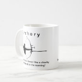 アーチェリーのコップ コーヒーマグカップ (正面左)