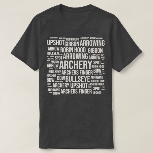 アーチェリーのスポーツギフト Tシャツ (デザイン正面)