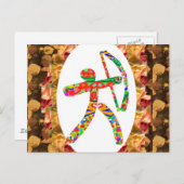 アーチェリーのスポーツ: ジャングルの目標の弓矢のキラー待伏せ ポストカード (正面/裏面)