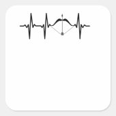 アーチェリーのハートビートボウとアロー射手 スクエアシール (正面)
