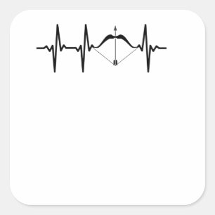 アーチェリーのハートビートボウとアロー射手 スクエアシール