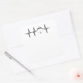 アーチェリーのハートビートボウとアロー射手 スクエアシール (封筒)