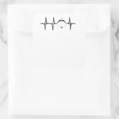 アーチェリーのハートビートボウとアロー射手 スクエアシール (バッグ)