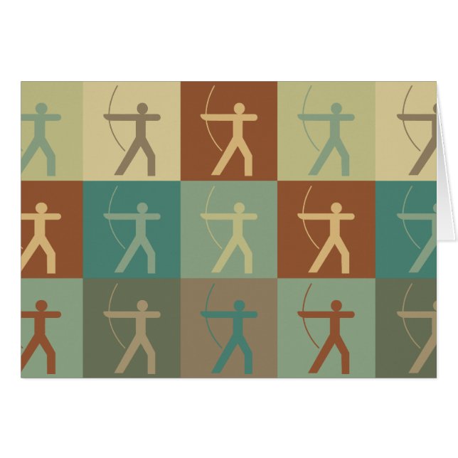 アーチェリーのポップアート (正面横)