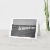 アーチェリーの女性ミート写真 カード (正面)