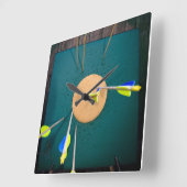 アーチェリーの時計 スクエア壁時計 (傾斜)