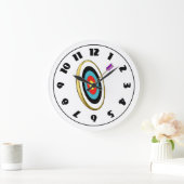 アーチェリーの時計 ラージ壁時計 (ホーム)