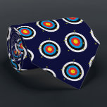 アーチェリーの的とパターン（の模様が）ある矢 ネクタイ<br><div class="desc">アーチェリーの的と矢パターン（の模様が）あるの首のネクタイ。</div>