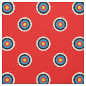 アーチェリーの的と矢の赤のパターン ファブリック (見本)