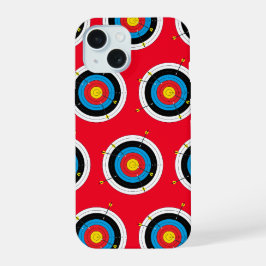 アーチェリーの的に矢、弓の射撃 iPhone 15ケース