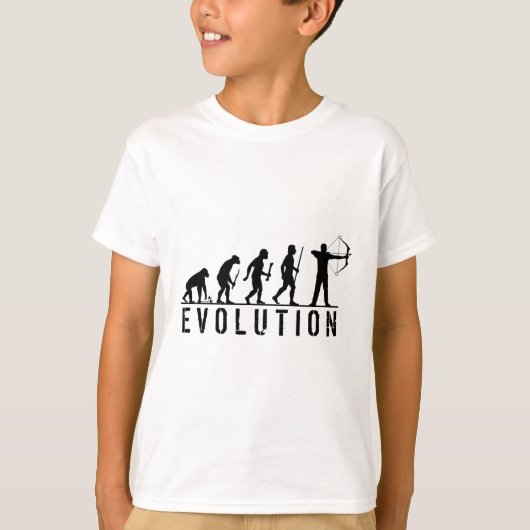アーチェリーの進化 Tシャツ (正面)