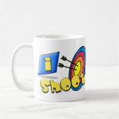 アーチェリーの~のiSHOOT -私は撃ちます コーヒーマグカップ (左)