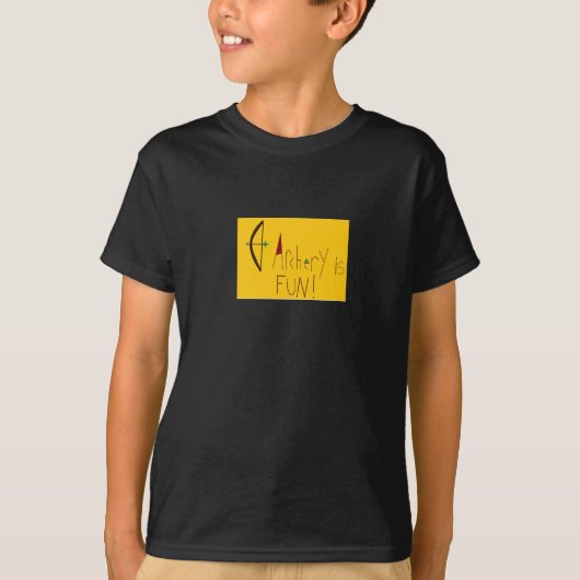 アーチェリーはおもしろいです! Tシャツ (正面)