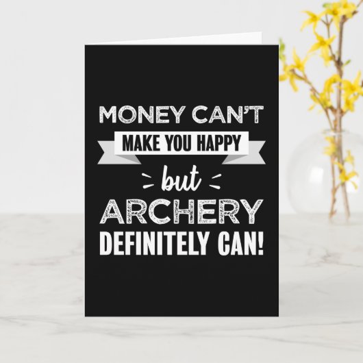 アーチェリーはアーチャーのための幸せな贈り物を作る カード (黄色い花)