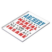 アーチェリーは精神的なスポーツであり、我々は皆、正気ではない ノートブック (左側)