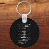 アーチェリーアローズヴィンテージデザイン – 複合弓形ティー キーホルダー (正面)