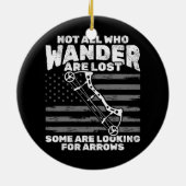 アーチェリーアーチェリー愛好家の中には見ている セラミックオーナメント (裏面)