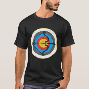 アーチェリーアーチャーボウ弓狩り狩り Tシャツ