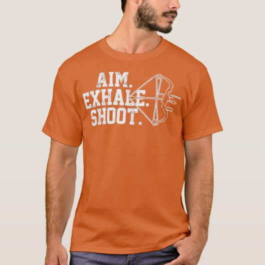 アーチェリーエイムエールシュートボウ狩り射手 Tシャツ (正面)