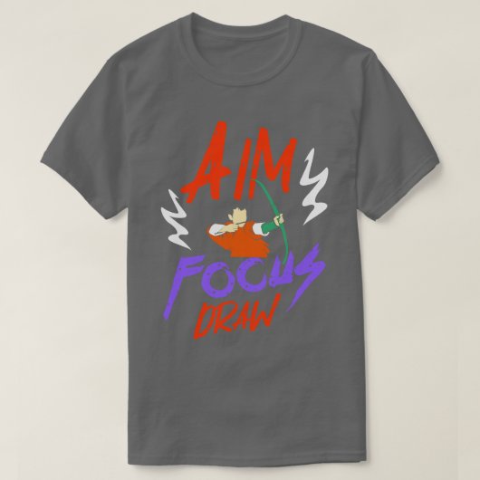 アーチェリーエイムフォーカスドロー Tシャツ (デザイン正面)